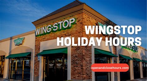 Wingstop open hours - Peak Hours. Just like any popular dining venue, Wingstop also experiences peak hours when the place usually gets a bit crowded. The peak hours tend to be lunchtime, between 12 PM and 2 PM, and dinner time, between 6 PM and 8 PM. If you prefer a more leisurely dining experience and would rather avoid waiting, it’s best to steer clear of these ... 